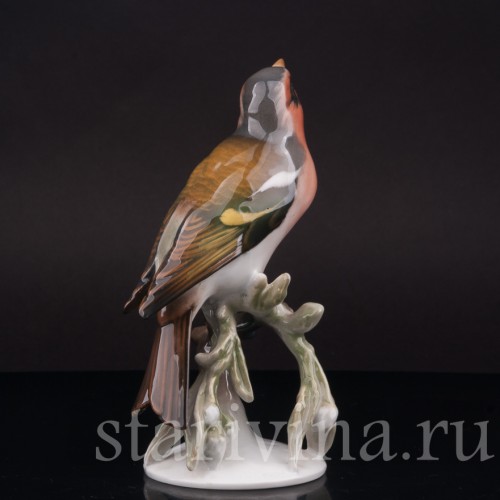 Фарфоровая статуэтка птицы Зяблик, Rosenthal, Германия, 1950 гг.