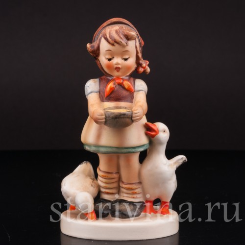 Фарфоровая фигурка Девочка с гусями, Goebel, Германия, 1960-63 гг.