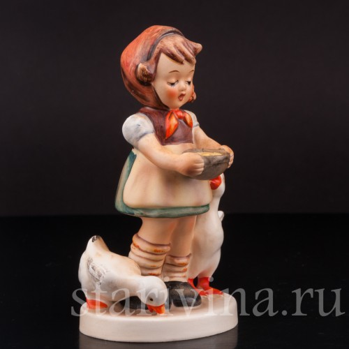 Фарфоровая фигурка Девочка с гусями, Goebel, Германия, 1960-63 гг.