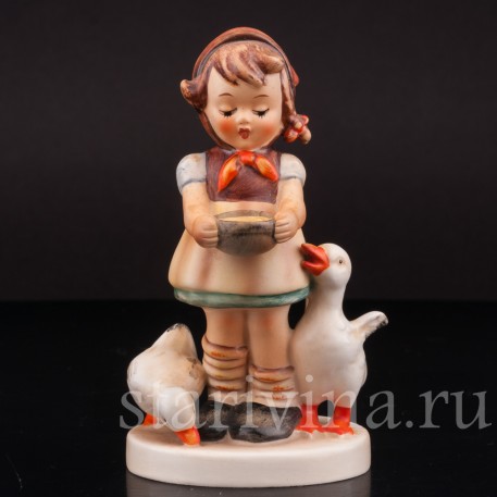 Фарфоровая фигурка Девочка с гусями, Goebel, Германия, 1960-63 гг.
