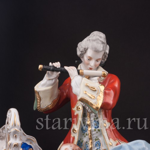 Композиция из фарфора Домашний концерт, Scheibe-Alsbach, Германия, сер. 20 в.