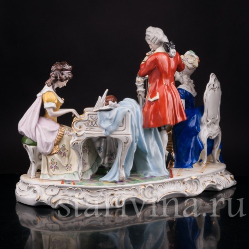 Композиция из фарфора Домашний концерт, Scheibe-Alsbach, Германия, сер. 20 в.