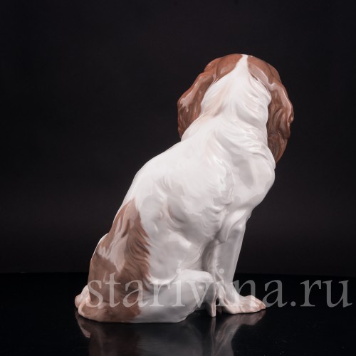 Статуэтка собаки из фарфора Кинг чарльз спаниель, Rosenthal, Германия, 1920 год.