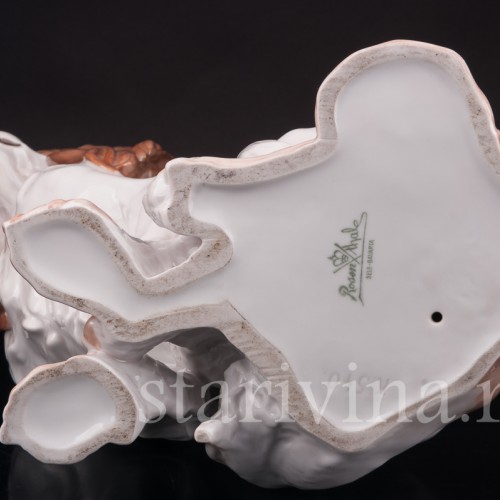 Статуэтка собаки из фарфора Кинг чарльз спаниель, Rosenthal, Германия, 1920 год.