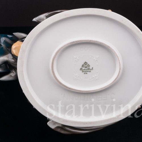 Фарфоровая статуэтка птицы Петух, Rosenthal, Германия, 1936 г.