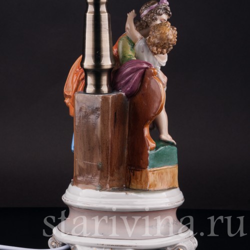 Фарфоровая лампа Мать и дитя, Франция, кон.19 - нач. 20 вв.