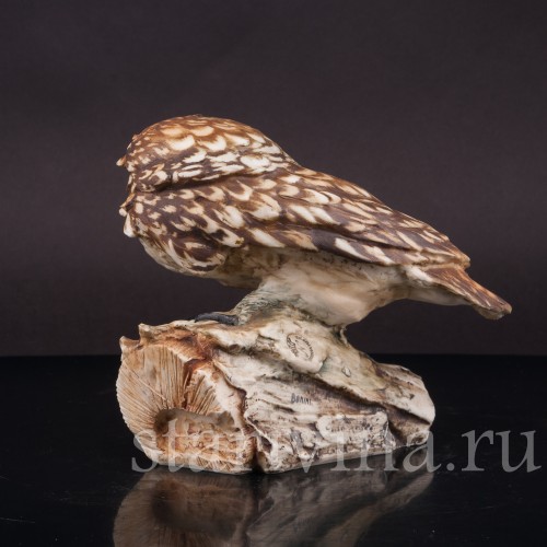 Статуэтка птицы из фарфора Домовой сычик, Capodimonte, Италия, вт. пол. 20 в.