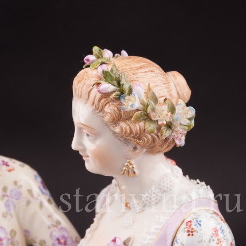 Композиция из фарфора Жених и невеста, Meissen, Германия, кон. 19 - нач. 20 вв.