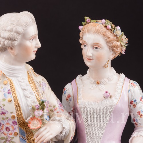 Композиция из фарфора Жених и невеста, Meissen, Германия, кон. 19 - нач. 20 вв.