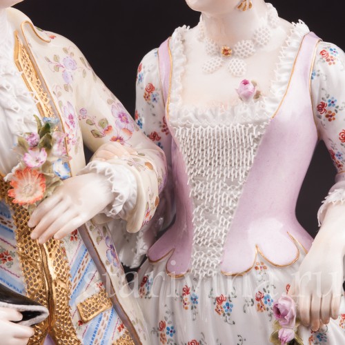 Композиция из фарфора Жених и невеста, Meissen, Германия, кон. 19 - нач. 20 вв.