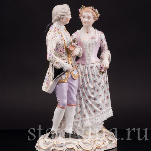 Композиция из фарфора Жених и невеста, Meissen, Германия, кон. 19 - нач. 20 вв.