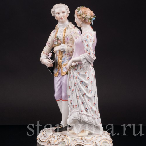 Композиция из фарфора Жених и невеста, Meissen, Германия, кон. 19 - нач. 20 вв.