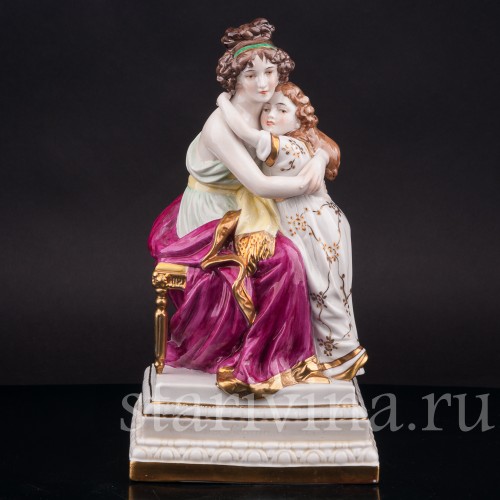 Фарфоровая статуэтка Мадам Лебрен с дочерью, Scheibe-Alsbach, Германия, сер. 20 в.