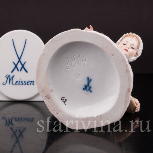 Фарфоровая статуэтка Девочка, кормящая птиц, Meissen, Германия, сер. 19 - нач. 20 вв.