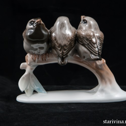 Три воробья на ветке, Rosenthal, Германия