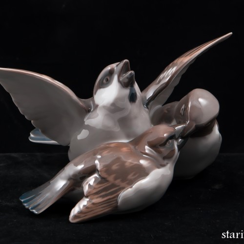 Три воробья, Bing & Grondahl, Дания, до 1970 г