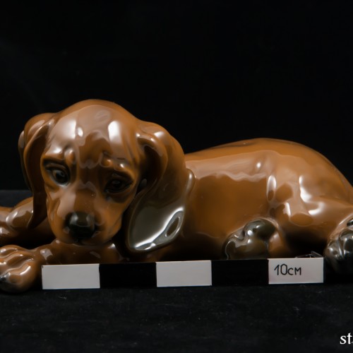 Лежащий щенок таксы, редкий, Rosenthal, Германия, 1970 гг