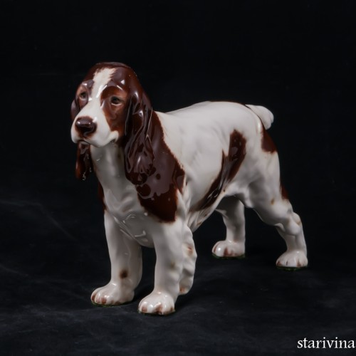 Спаниель бело-коричневый, Goebel, Германия, 1968 г
