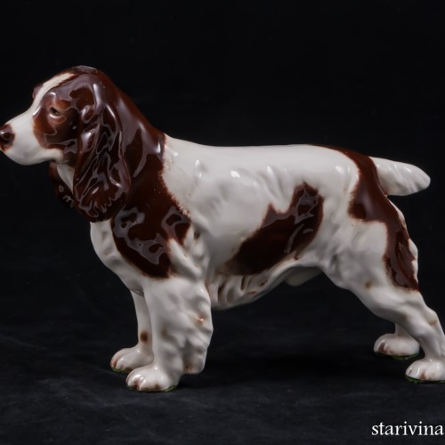Спаниель бело-коричневый, Goebel, Германия, 1968 г