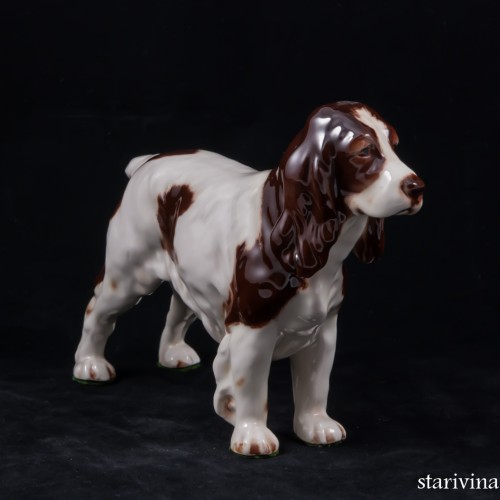 Спаниель бело-коричневый, Goebel, Германия, 1968 г