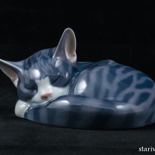 Спящий котенок, Royal Copenhagen, Дания, 1960 гг