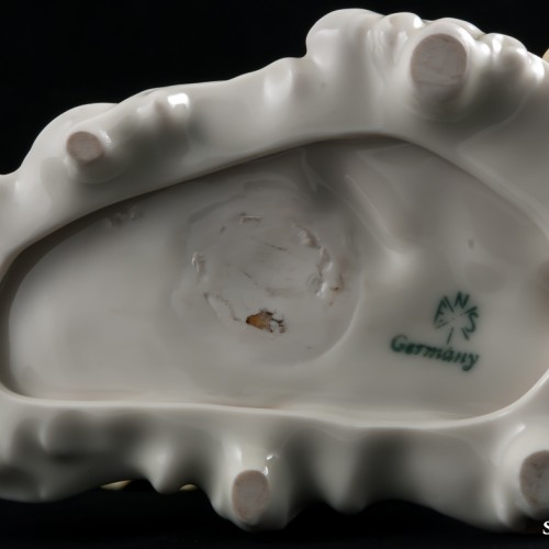 Пара в стиле рококо, кавалер в синем, дама в розовом, Karl Ens, Германия, 1920-30 гг