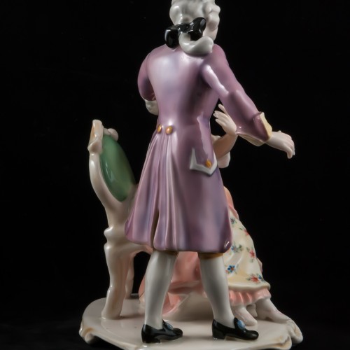 Пара, кавалер в сиреневом, дама в розовом, Karl Ens, Германия, 1920-30 гг