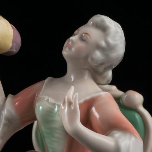 Пара, кавалер в сиреневом, дама в розовом, Karl Ens, Германия, 1920-30 гг