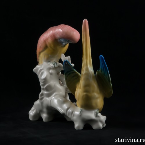 Два волнистых попугайчика, Karl Ens, Германия, 1920-30 гг