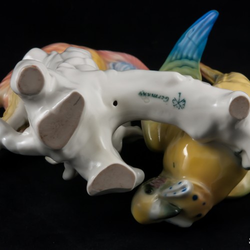 Два волнистых попугайчика, Karl Ens, Германия, 1920-30 гг