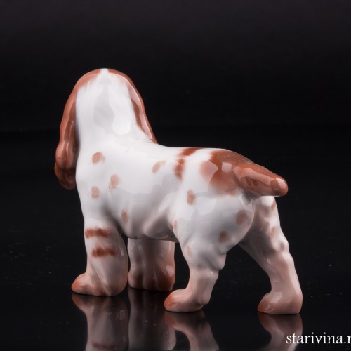 Спаниель бело-коричневый, миниатюра, Bing & Grondahl, Дания, 1960 гг