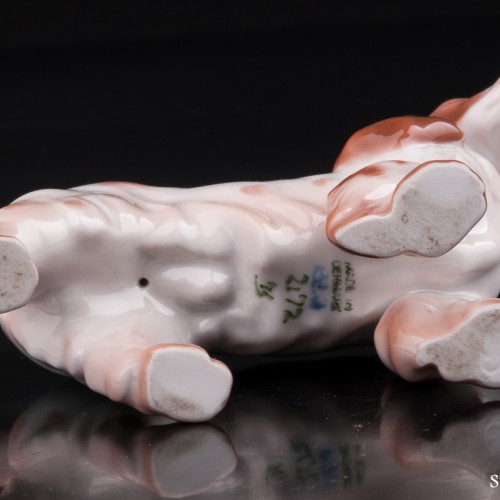 Спаниель бело-коричневый, миниатюра, Bing & Grondahl, Дания, 1960 гг