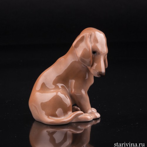 Такса виноватая, миниатюра, Bing & Grondahl, Дания, 1950 гг