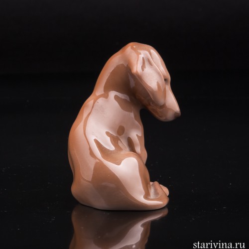 Такса виноватая, миниатюра, Bing & Grondahl, Дания, 1950 гг