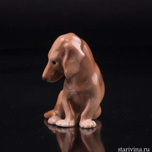 Такса виноватая, миниатюра, Bing & Grondahl, Дания, 1950 гг