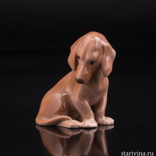 Такса виноватая, миниатюра, Bing & Grondahl, Дания, 1950 гг