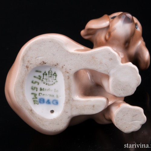 Такса виноватая, миниатюра, Bing & Grondahl, Дания, 1950 гг