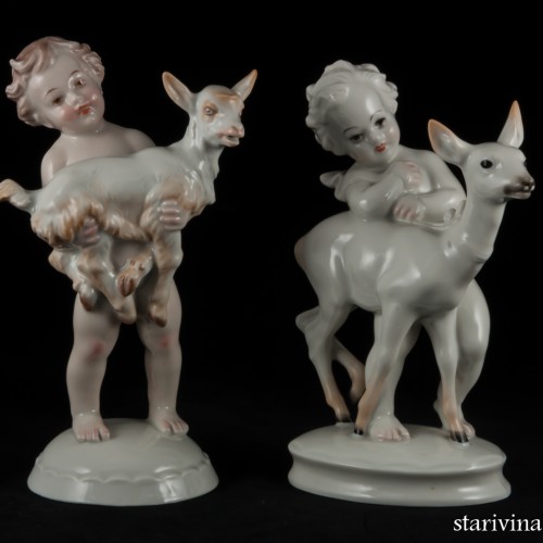 Путти с козленком, Rosenthal, Германия, 1936 г