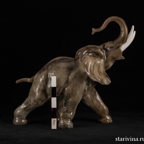 Слон с запрокинутым хоботом, Hutschenreuther, Германия, 1960 гг