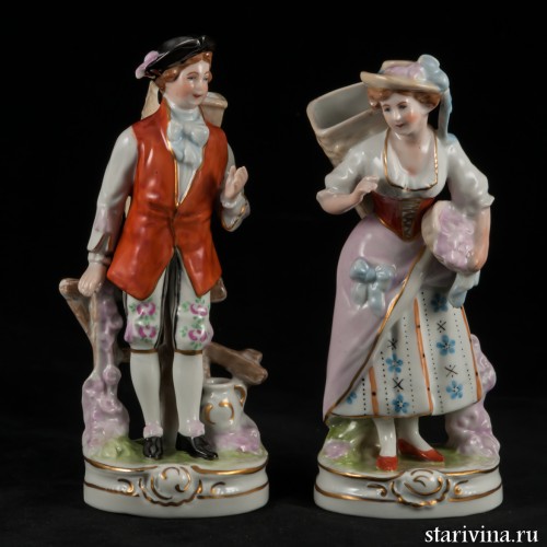 Пара с корзинами, Дрезден, Германия, сер. 20 в