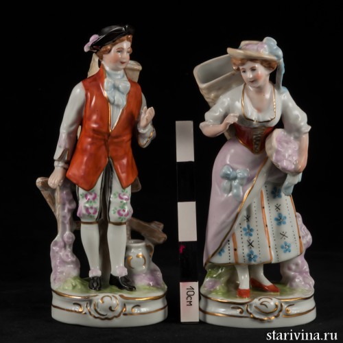 Пара с корзинами, Дрезден, Германия, сер. 20 в