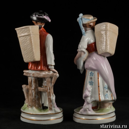 Пара с корзинами, Дрезден, Германия, сер. 20 в