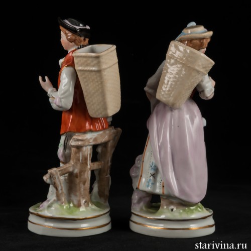 Пара с корзинами, Дрезден, Германия, сер. 20 в