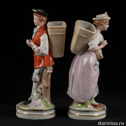 Пара с корзинами, Дрезден, Германия, сер. 20 в