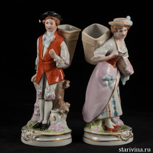 Пара с корзинами, Дрезден, Германия, сер. 20 в