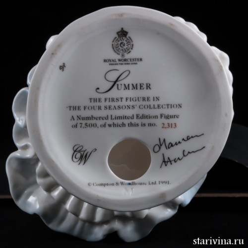 Лето (Summer), Royal Worcester, Великобритания, 1991 г