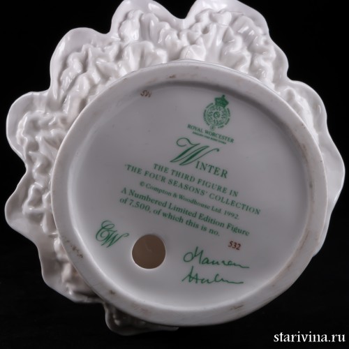 Зима (Winter), Royal Worcester, Великобритания, 1992 г