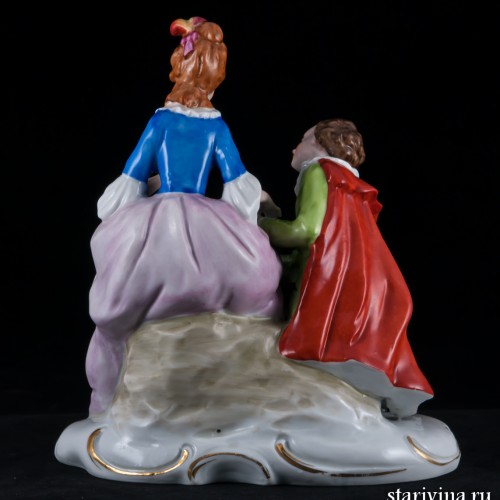 Пара с книгой, Sitzendorf, Германия, после 1951 г