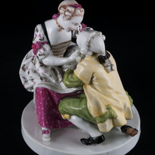 Дама, завязывающая кавалеру бант, Samson, Франция, 19 в