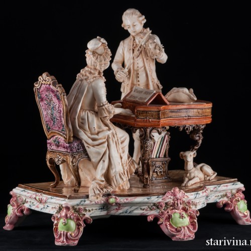 Пара, музицирующая на клавесине и скрипке, Германия